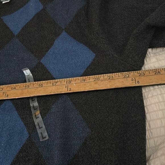 Dockers extra soft Black and Blue Argyle Sweater new with tags size large - Picture 4 of 6